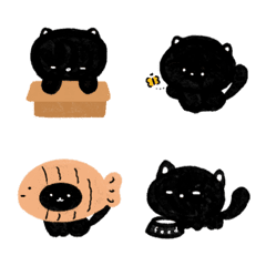 [LINE絵文字] Black cat cool coolの画像