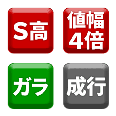 使いやすい！株式投資の絵文字1の絵文字メイン画像
