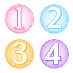 [LINE絵文字] Number pastel classic emojiの画像