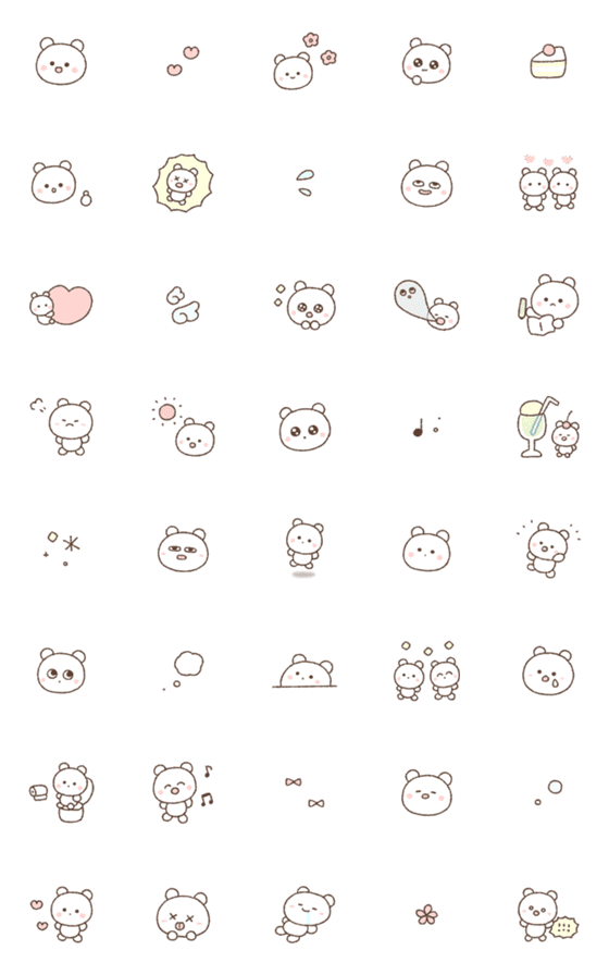 [LINE絵文字]ちっちゃくまの画像一覧