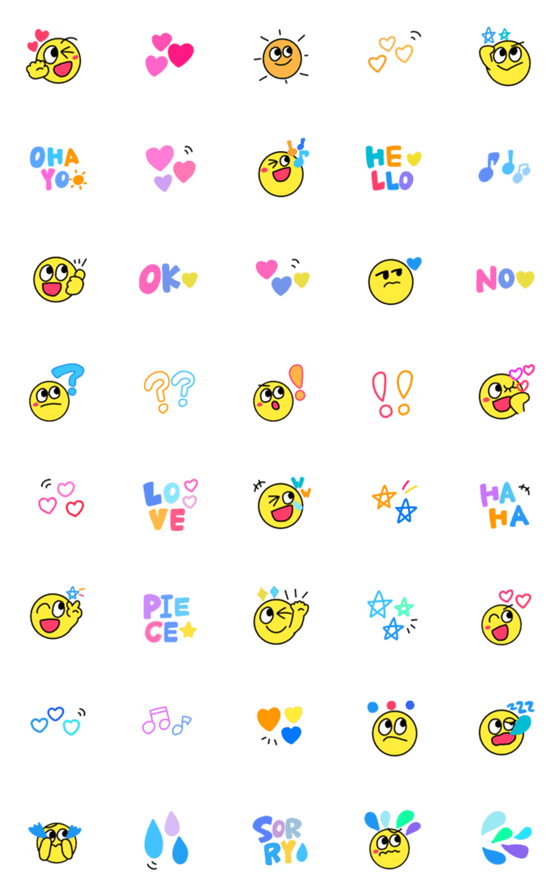 [LINE絵文字]動く▶︎カラフルニコちゃんの画像一覧