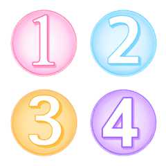 [LINE絵文字] Number classic pastel animation emoji 3の画像