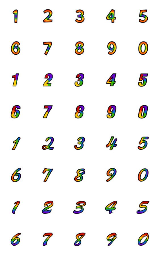 [LINE絵文字]Number emoji Dookdik 06の画像一覧