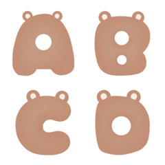 [LINE絵文字] Brown bear english alphabetの画像