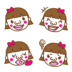 レトロな乙女の絵文字の絵文字メイン画像