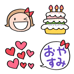 [LINE絵文字] 使える☆リボンのマルン絵文字の画像