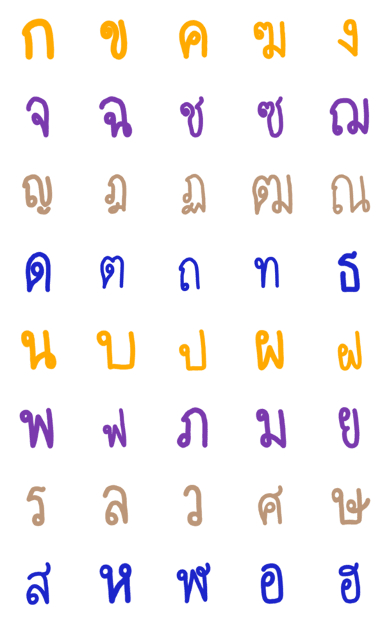 [LINE絵文字]Thai consonants version meの画像一覧