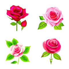 [LINE絵文字] 薔薇 お花イラスト絵文字の画像