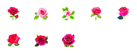 [LINE絵文字]薔薇 お花イラスト絵文字の画像一覧