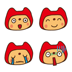 [LINE絵文字] あかねこさんの顔ばっかり絵文字の画像