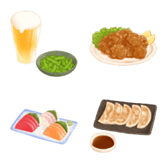 [LINE絵文字] 食べ物色々～居酒屋メニュー・おつまみ～の画像