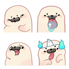 Damu the seal -- bizarre animated emojisの絵文字メイン画像