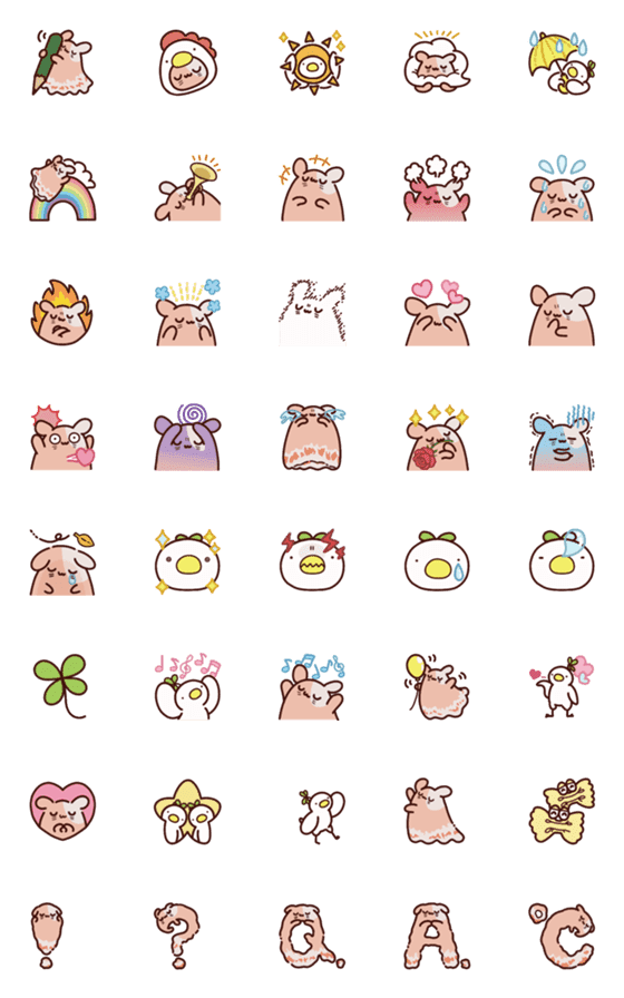 [LINE絵文字]生ハムすたーの絵文字Rの画像一覧