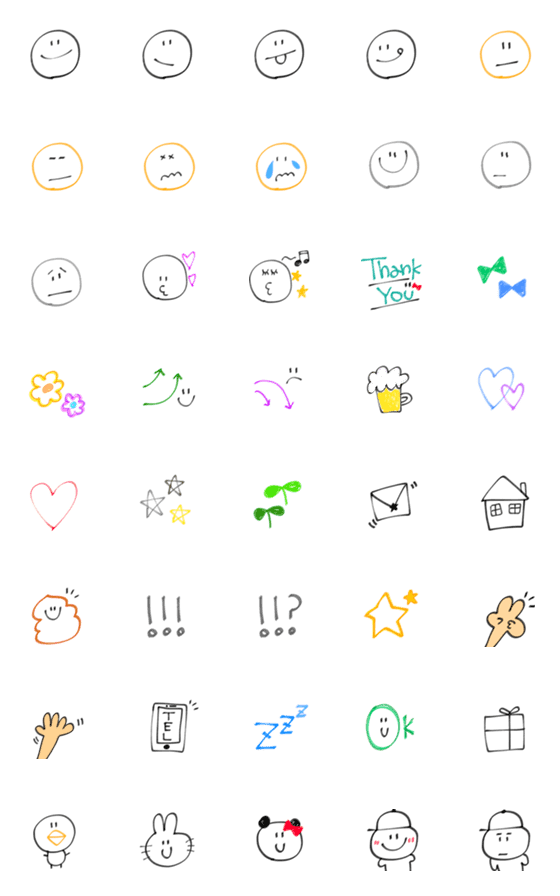 [LINE絵文字]マーカーで絵文字2..の画像一覧