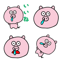 [LINE絵文字] 小豚のとぅんたん アニメ絵文字の画像