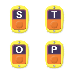 [LINE絵文字] つながる バスの降車ボタン アルファベットの画像