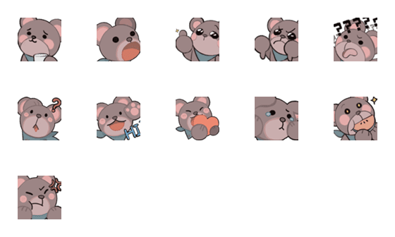 [LINE絵文字]Brother Bear Becky's Emoticon stickersの画像一覧