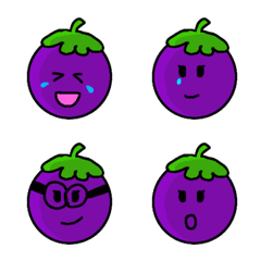 [LINE絵文字] purple mangosteenの画像
