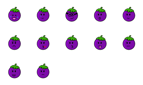 [LINE絵文字]purple mangosteenの画像一覧