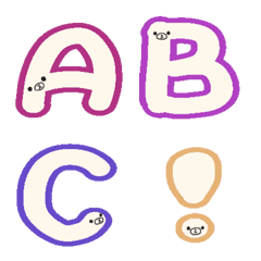 しろたまアルファベットの絵文字メイン画像