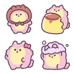動くオオカミ絵文字（ゆめかわ）の絵文字メイン画像