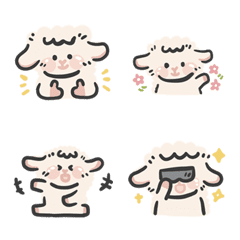 [LINE絵文字] cute little lambの画像