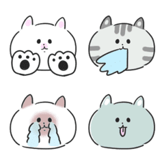 [LINE絵文字] シンプル  いろいろ ねこ いっぱいの画像