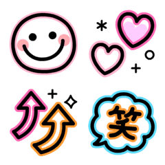 [LINE絵文字] 【動く】大人かわいい❤️ネオン絵文字の画像