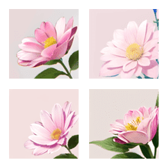 [LINE絵文字] ピンクの花の画像