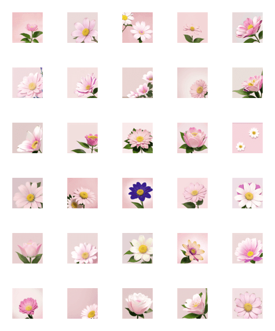 [LINE絵文字]ピンクの花の画像一覧