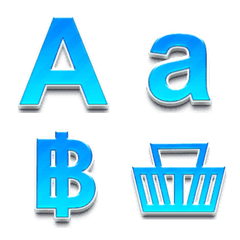 [LINE絵文字] Alphabet blue light classic emojiの画像