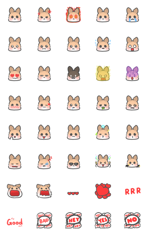[LINE絵文字]OPENJAM RABBIT(new)の画像一覧
