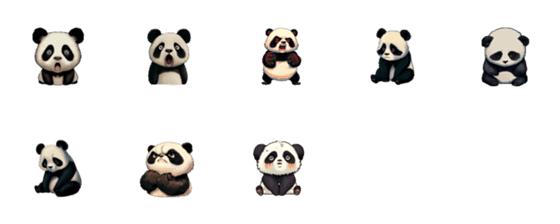 [LINE絵文字]パンダの喜び、怒り、悲しみ (9)の画像一覧