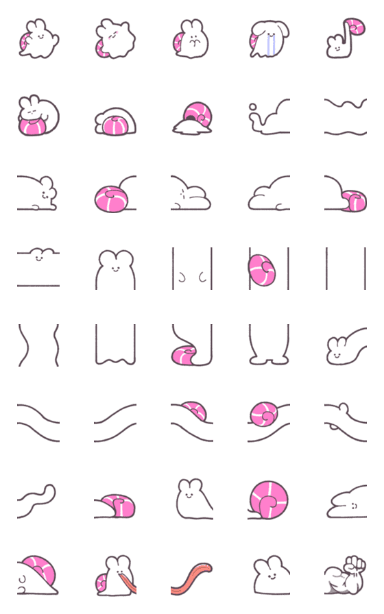 [LINE絵文字]おばけだしかたつむり絵文字2の画像一覧