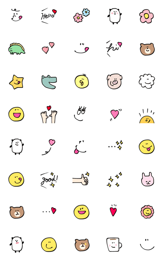 [LINE絵文字]文末がかわいくなる絵文字の画像一覧