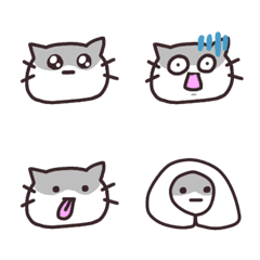 [LINE絵文字] まんまる猫のぽさんの画像