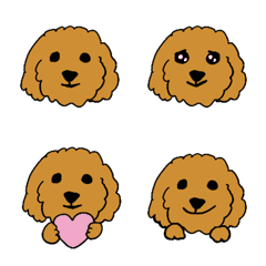 トイプードルのゆるい絵文字の絵文字メイン画像