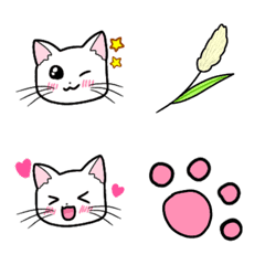 [LINE絵文字] しろねこさん絵文字(^..^)の画像