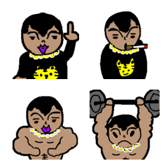 [LINE絵文字] パンチパーマをかけた男の画像