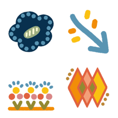 Emojis in Boho-Styleの絵文字メイン画像