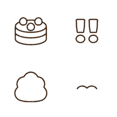 [LINE絵文字] まるっこシンプル絵文字の画像