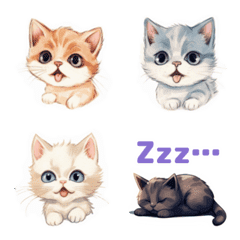 [LINE絵文字] こねこ♡イラスト絵文字の画像