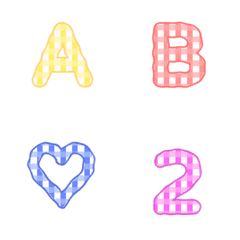 [LINE絵文字] 毎日 大人 チェック♥ ABC 123 英語 数字の画像