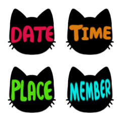[LINE絵文字] Black Cat Stickers 2の画像