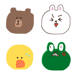 [LINE絵文字] BROWN and FRIENDSの画像