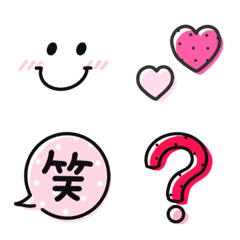 [LINE絵文字] シンプル♡くっきりかわいい♡の画像