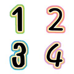 [LINE絵文字] Number pastel white animationの画像