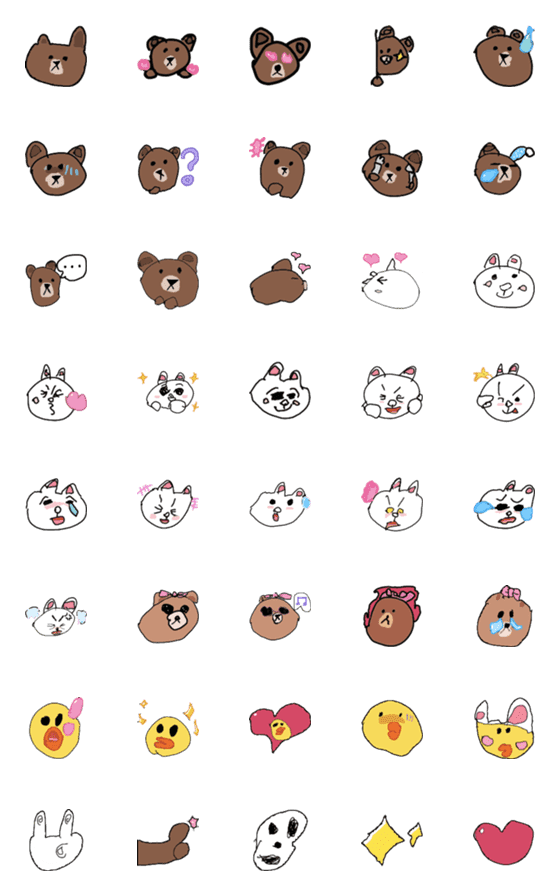 [LINE絵文字]LINEのキャラクターズスタンプ。の画像一覧