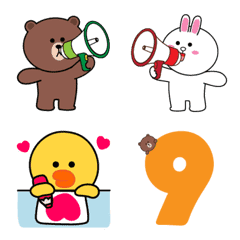 BROWN ＆ FRIENDS Dukdik Emojiの絵文字メイン画像