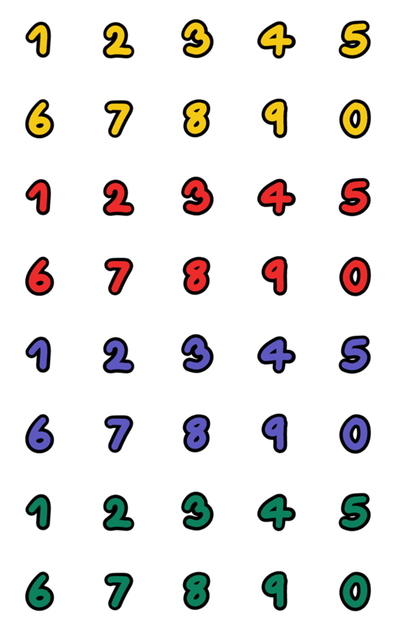 [LINE絵文字]Number 1の画像一覧